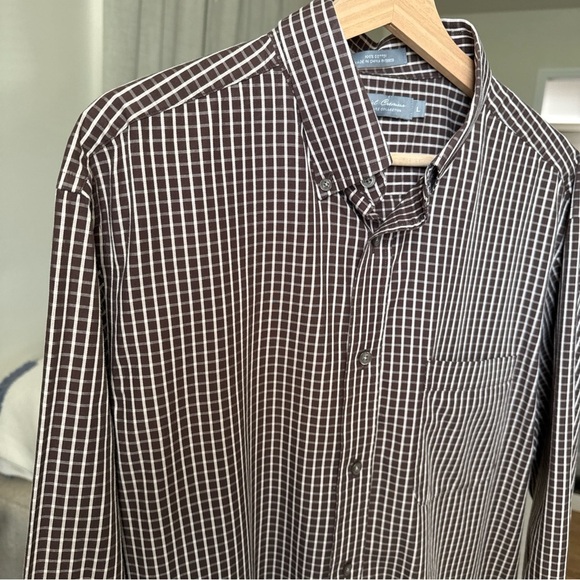 Daniel Cremieux Men’s L/S Brown/white Plaid Button Up Size L - Picture 3 of 11